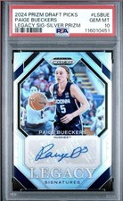 2024 Prizm Draft Picks Paige Bueckers RC Legacy Signatures Silver Prizm PSA 10