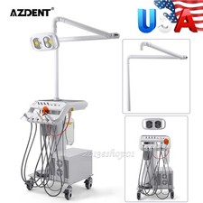 Portable Dental Mobile Delivery Unit System Air Compressor with Surgical Lamp