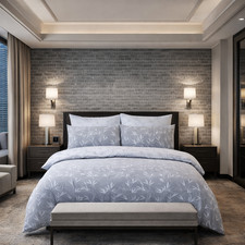 Luxury 100% Cotton Reversible Duvet Cover Bedding Set with Pillowcases All Sizes