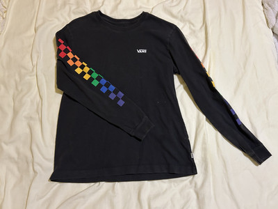 VANS Long Sleeve Women's Small Rainbow Checkers