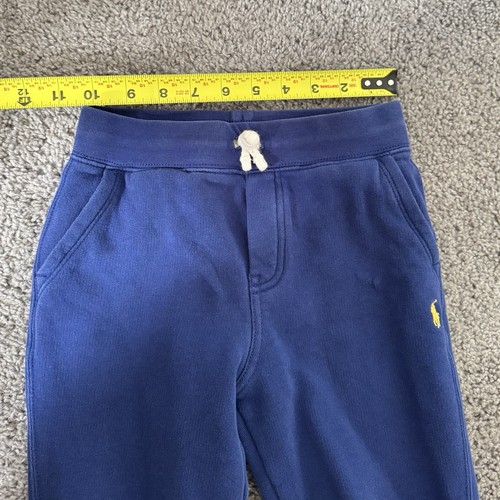 Polo Ralph Lauren Boys Fleece Jogger Pants Ages 2-7 Color Blue - Picture 7 of 11