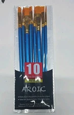 AROIC New Sealed 10 PREMIUM Artist Paint Brush conservation, oil paint ,acrylics