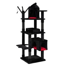 70 Inch Gothic Cat Tree for Indoor Cats with Castle and House
