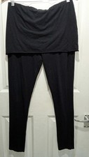 MINT VELVET Women Black High Rise Stretch Over Bump Leggings Size L