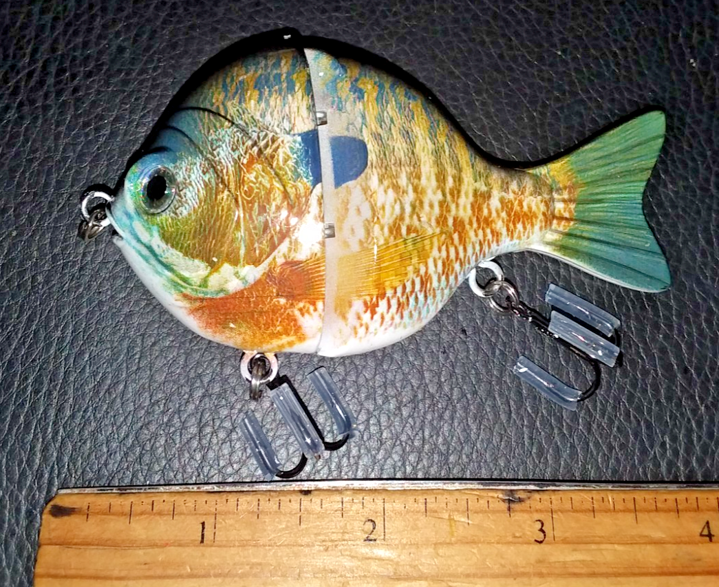 bluegill shaped fishing lures Savage Gear 3D Line-Thru but across the board Berkley Choppo Ghost Bluegill