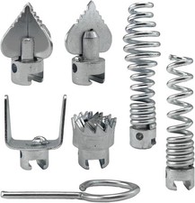 7Pcs Drain Cleaner Combination Cutter Head Set,