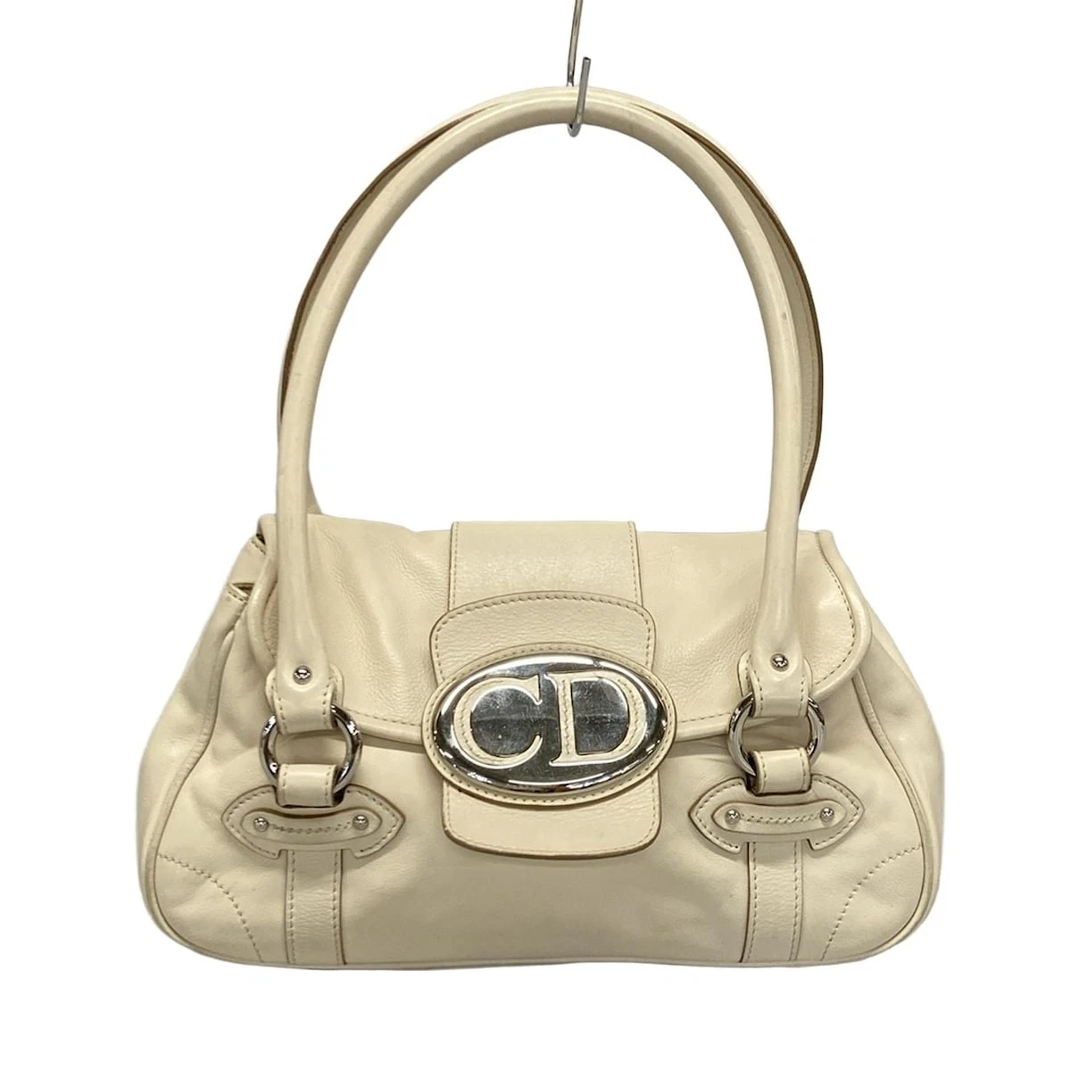 Auth DIOR/ChristianDior Vintage Traveler   Sac à bandoulière en cuir crème