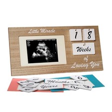 Brown Ultrasound Sonogram Picture Frame with Milestone Tracker   Elegant W