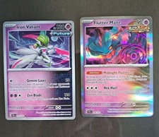 Pokémon TCG - Flutter Mane & Iron Valiant 077/162 078/162 (Cosmos Holo) TF