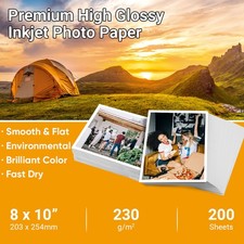 300Sheets Premium Photo Paper 8 x 10" Glossy 230g Inkjet Photo Paper Fast Drying