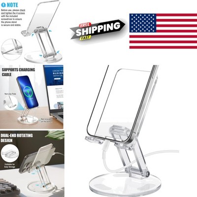 Durable Acrylic Phone Stand Adjustable Angle for iPhone and Samsung Devices