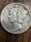 1941-D Mercury Dime - Actual Silver Coin  Shown Same Day Shipping