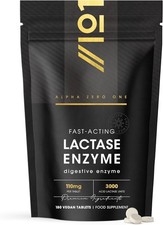 Lactase Tablets 3000 FCC (Per Tablet) ? 180 Count - Digestive Enzyme Helps Diges