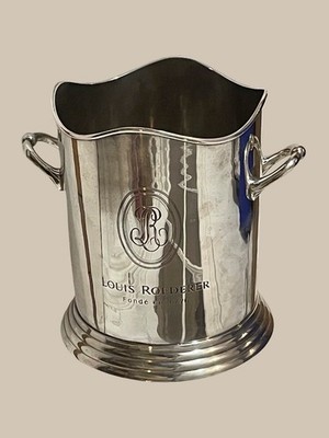 ALTER CHAMPAGNER EIMER AUS METALL SILBER LOUIS ROEDERER.