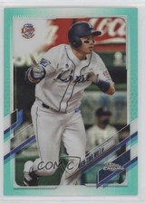2021 Chrome NPB Nippon Professional Baseball Aqua Refractor Nien-Ting Wu 0c3