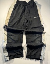 Nike Vintage Two-Tone Lined Athletic Track Pants Black/Grey