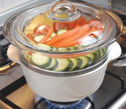 Pyrex Pyroflam Cocotte Steamer Set 2000mL φ200 × 80mm Vitro-Ceramic P25U000 - Image 2 of 3