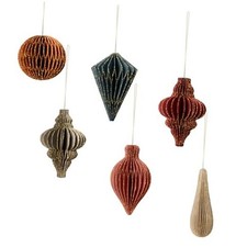 Christmas Decorations, 6 PCS Christmas Paper Honeycomb Ornaments Multi Color