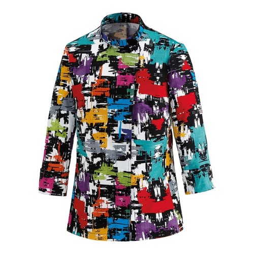 Manteau De Chef à Manches Longues Femme - Uniforme Cuisine Professionnel Poly-Coton - XS à XXL