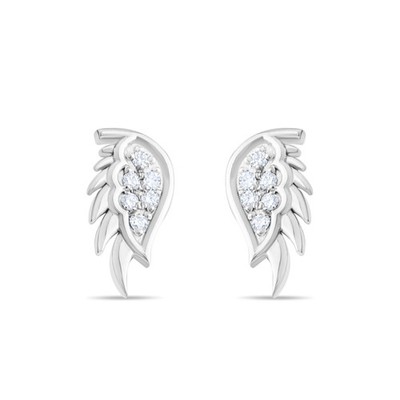 Angel Series IGI Certified Natural Diamond Stud Earrings   0.10 CT Total | 14K