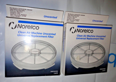 2 NORELCO CLEAN AIR Purifier MACHINE Unscented Universal Replacement FILTER CAF3