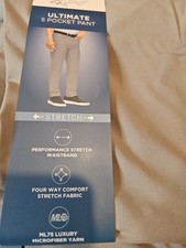 Greg Norman Men's Ultimate ML75 Luxury 5 Pocket Pants  Grey New 32 x 34