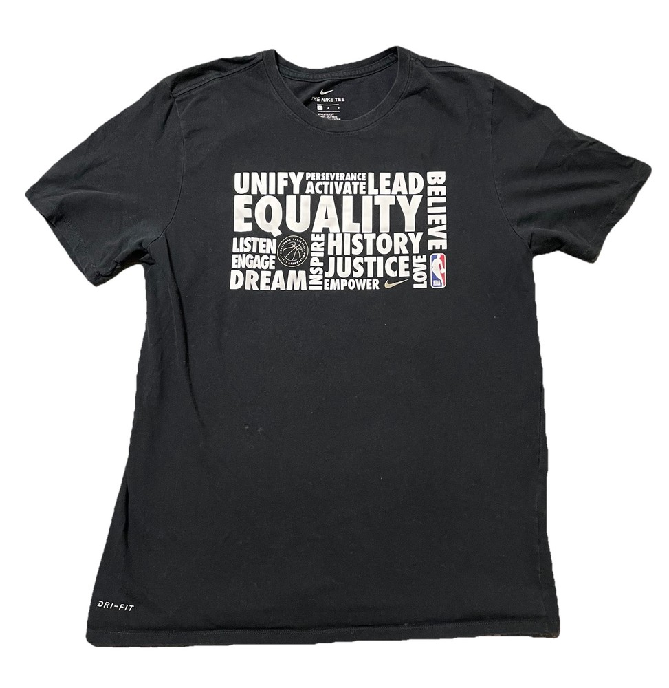 Nike Dri-Fit Unify Equality Black Crew Neck Men's T-Shirt Size L