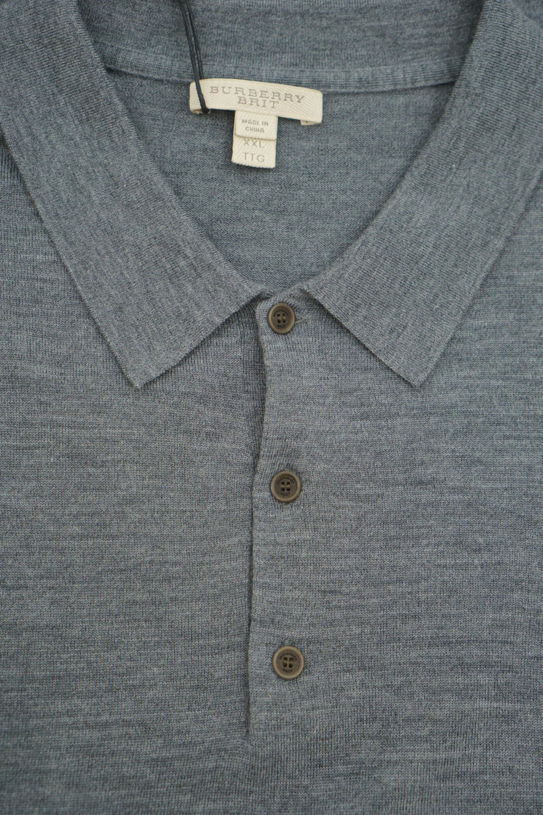 Burberry Rugby Shirt Long Sleeves Polo Neck Lauton Merino Size 2XL XXL UK/US46 image 4