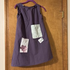 Orphan Annie dress/Costume for Plays. Sz 7 w/pkts  patches Put