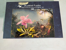 Bluebird Puzzle 1000 Piece Jigsaw Puzzle Art Cattleya Orchid Hummingbirds