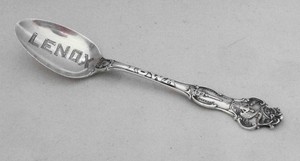 Vintage R Wallace & Sons Sterling Silver Lenox, Iowa Souvenir Spoon