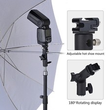 Aluminum Alloy E Type Flash Stand Bracket Hot Shoe Mount Adapter Umbrella Holder