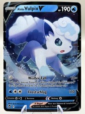 Alola-Vulpix V / Pokemon Karte / Deutsch / Silberne Sturmwinde 033/195