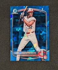 QUENTIN YOUNG 2025 Bowman Draft #BDC-92 1st Chrome Sapphire Refractor