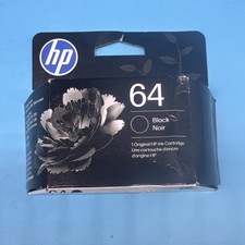 HP 64 Black Original Ink Cartridge 200 pages N9J90AN 140 New EXP 11/27 LB