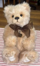 RARE 2022 NEW NWT Charlie Bears Dewey Plush 10.5" Bear Secret Collection Bow US8