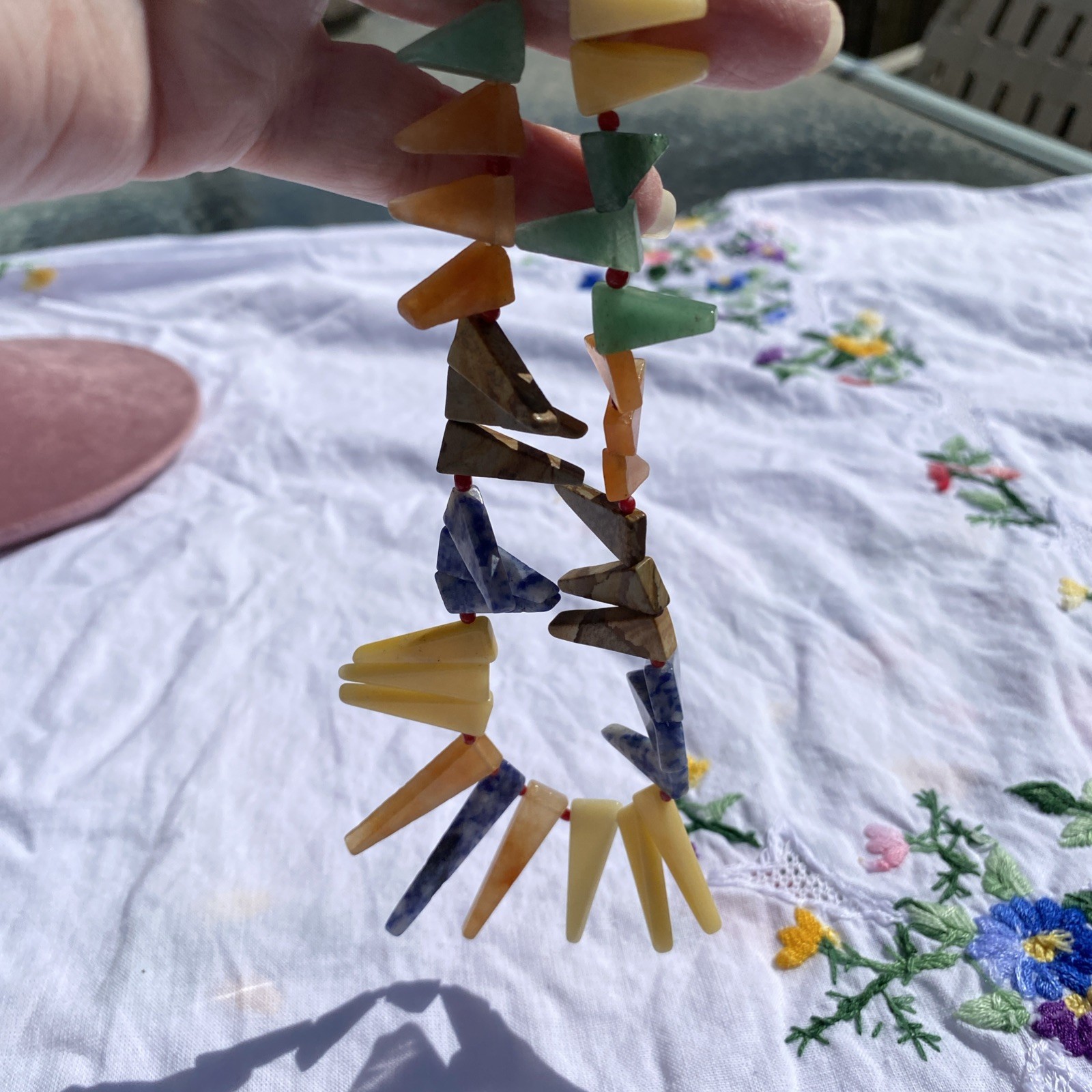 GEOMETRIC SHAPE MUTED  MULTI COLORED TRIANGULAR P… - image 7