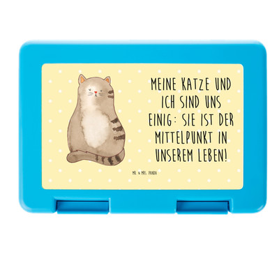 Bentobox Katze Sitzen - Geschenk Bento Box Lunchbox Liebe Familie Vesperbox ..