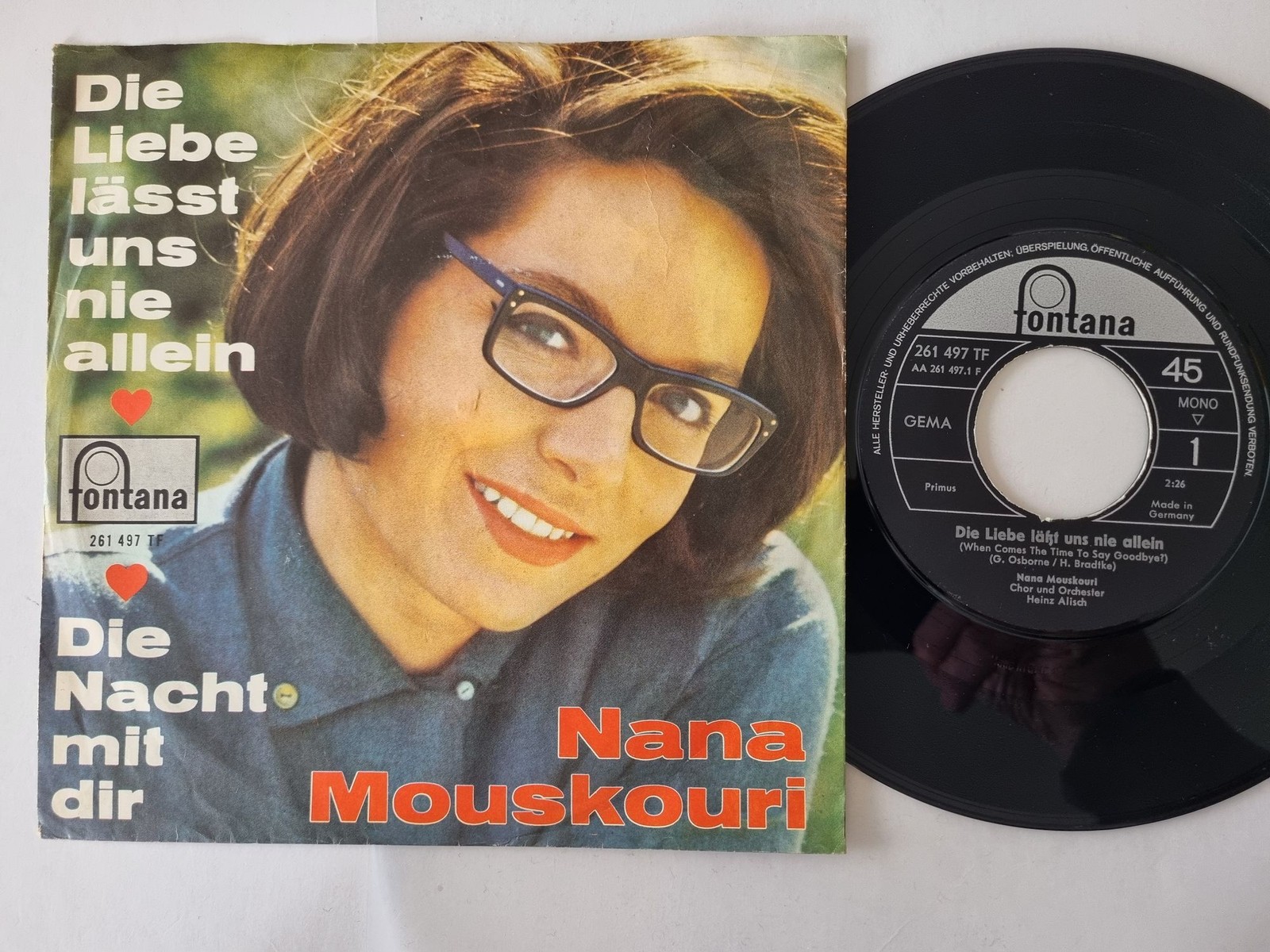 Nana Mouskouri - Die Liebe Läßt Uns Nie Allein 7'' Vinyl Germany