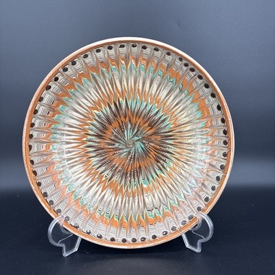 Horezu Romanian Pottery Ceramic Clay Bowl Wall Dish G H Iorga 10.25  Romania