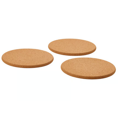 IKEA HEAT Topfuntersetzer, Kork, 19 cm (3er Set)