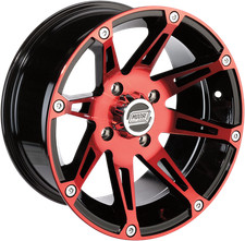 Moose Offroad Wheel - 387x - Rear - Anodized Redblack - 14x8 - 4136 - 44 Moose Offroad Wheel - 387x - Rear - Anodized Redblack - 14x8 - 4136 - 44