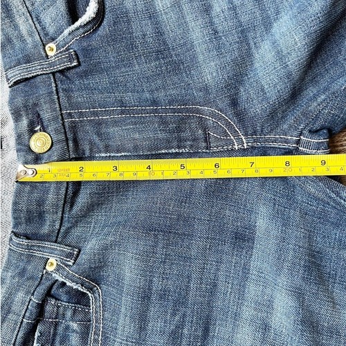 7 For All Mankind Size 32 "A" Pocket Embroidered Medium Wash Flare Leg Jeans - Picture 7 of 11