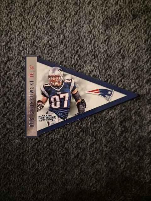 2015 Panini Contenders Pennants Die-Cut #P10 Rob Gronkowski New England Patriots