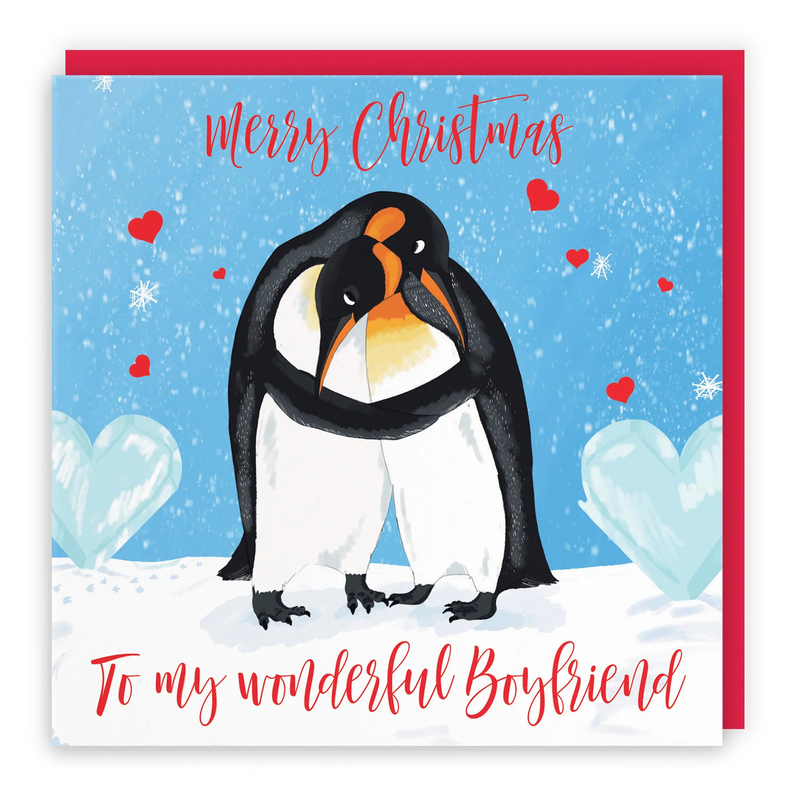 Boyfriend Penguins Christmas Card Cute Animals