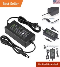 DC 12V 3A Power Adapter, Plug, 4.6FT Power Cord, 36 Watt AC 100-240V to DC 1...