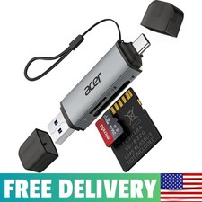 SD Card Reader USB C, Dual Slots USB 3.0 Type C to Micro SD Card Adapter, Mem...