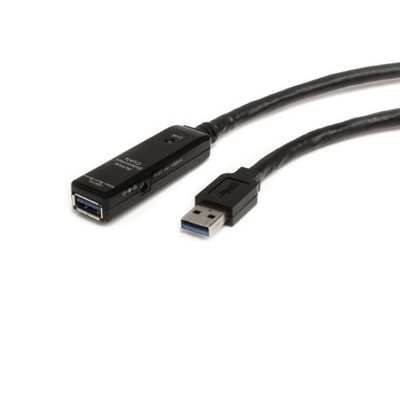 StarTech USB3AAEXT3M 3m USB 3.0 Active Ext Cable M/F Black