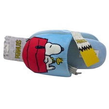 Peanuts Snoopy  Woodstock Plush House Slippers Blue Size S/M New with Tags