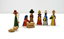 Miniatur Krippenfiguren Erzgebirge Volkskunst Pyramidenbesatz Weihnachten 9550